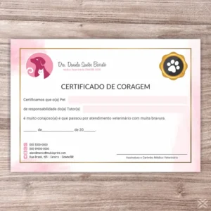 Certificado de Coragem Pet 30104
