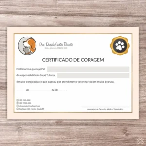 Certificado de Coragem Pet 30106