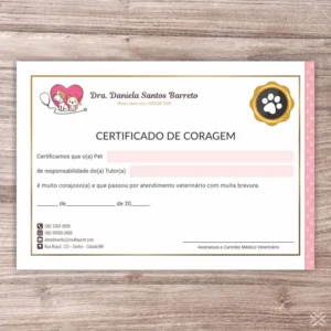 Certificado de Coragem Pet 30107