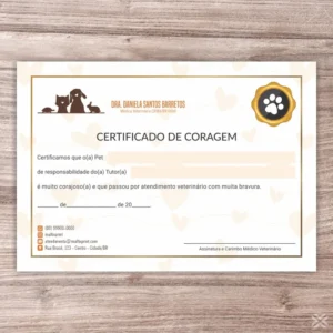 Certificado de Coragem Pet 30109