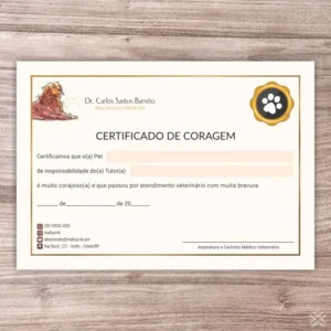 Certificado de Coragem Pet 30115