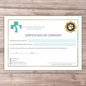 Certificado de Coragem Pet 30122