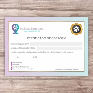 Certificado de Coragem Pet 30126