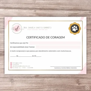 Certificado de Coragem Pet 30134