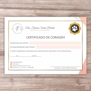 Certificado de Coragem Pet 30137