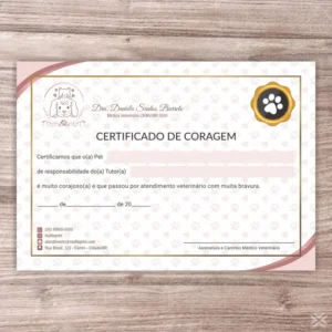 Certificado de Coragem Pet 30142