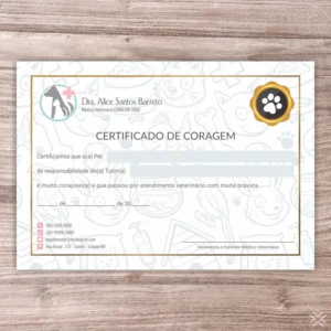 Certificado de Coragem Pet 3031