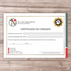 Certificado de Coragem Pet 3032