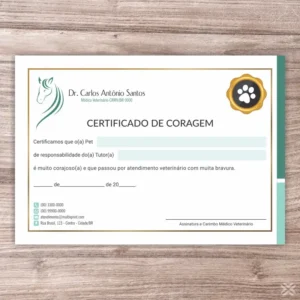 Certificado de Coragem Pet 3049