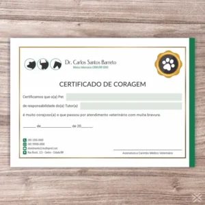 Certificado de Coragem Pet 3050