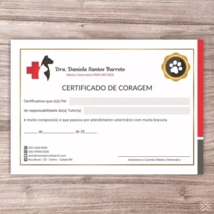 Certificado de Coragem Pet 3053