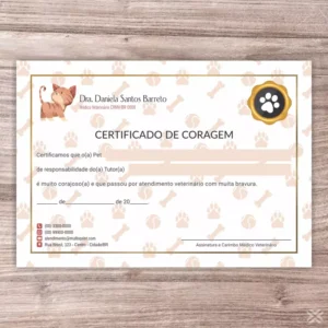 Certificado de Coragem Pet 3072