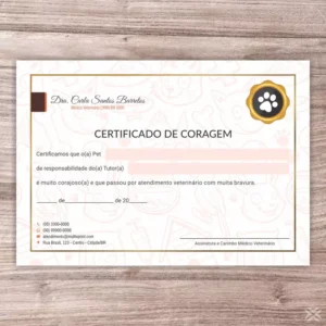 Certificado de Coragem Pet 3083