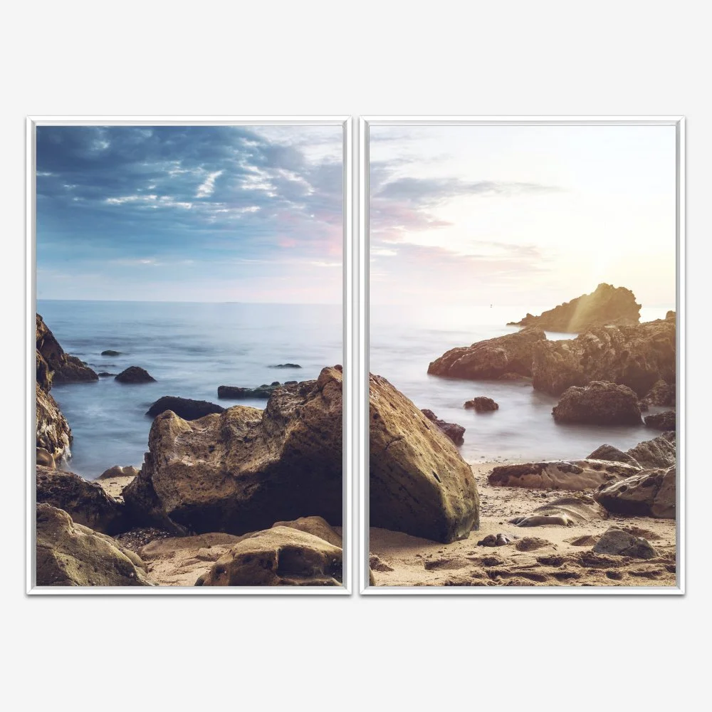 Quadro Pedras na Praia kit duas telas - Imagem 4