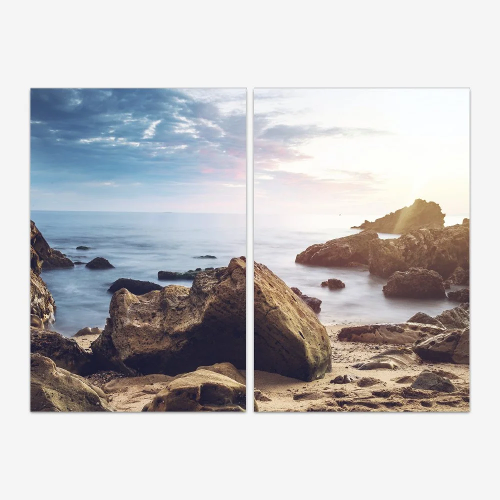 Quadro Pedras na Praia kit duas telas - Imagem 2