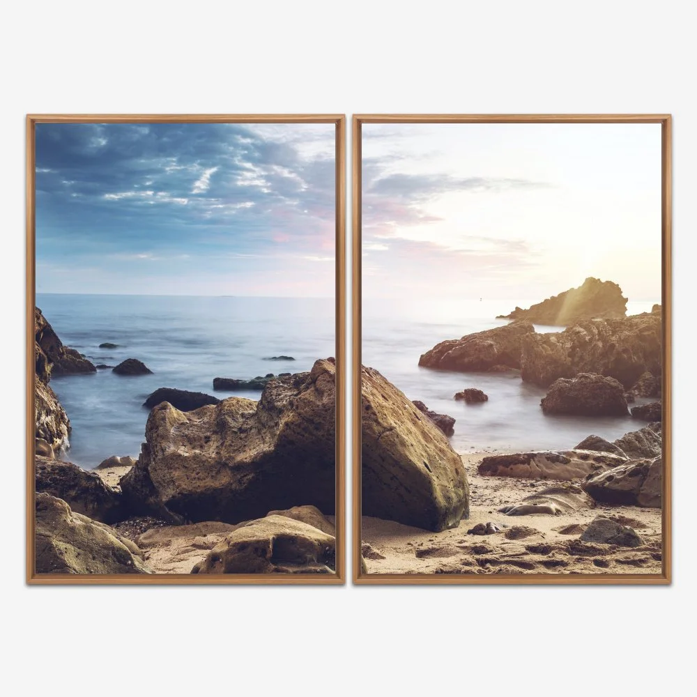 Quadro Pedras na Praia kit duas telas - Imagem 5