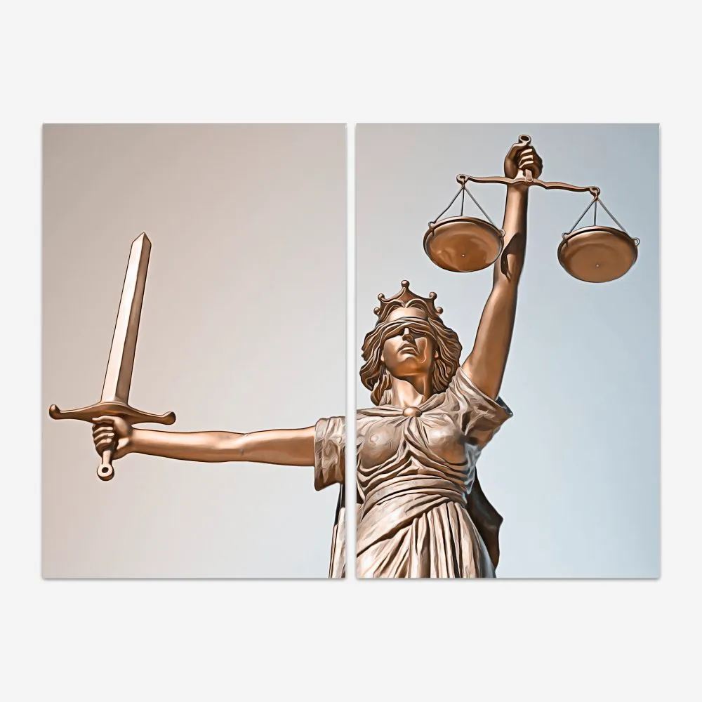 Quadro Advogado Estátua da Justiça kit duas telas - Imagem 2