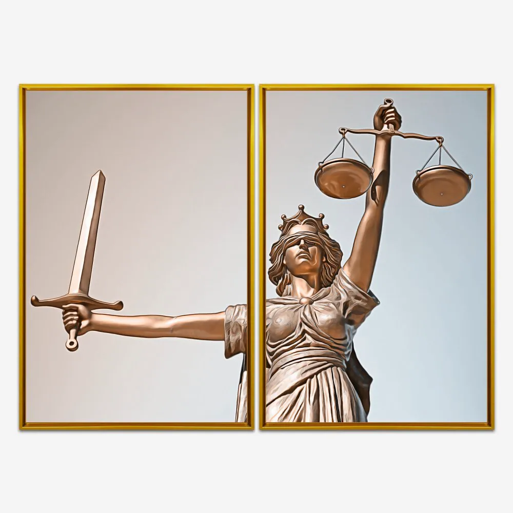 Quadro Advogado Estátua da Justiça kit duas telas - Imagem 7