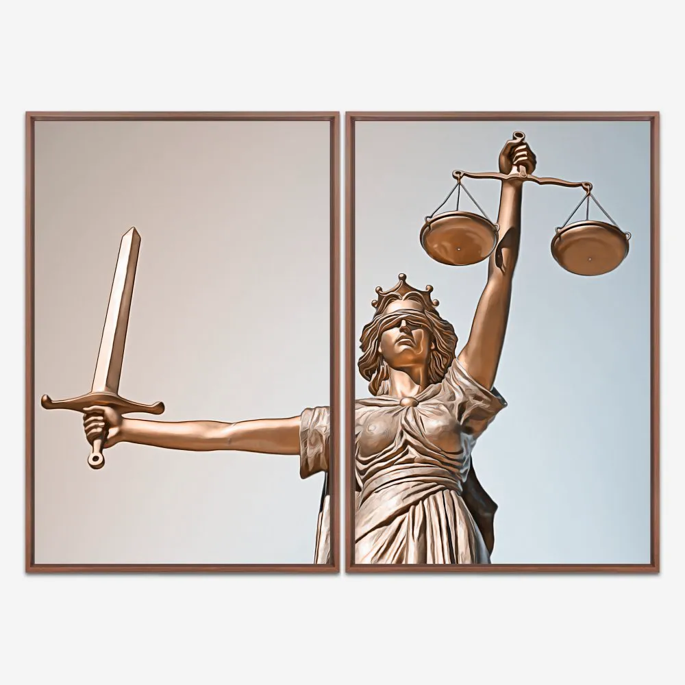 Quadro Advogado Estátua da Justiça kit duas telas - Imagem 5