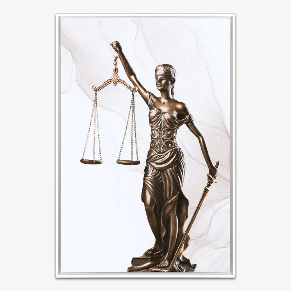 Quadro Advocacia Themis Fundo Branco Mármore - Imagem 4