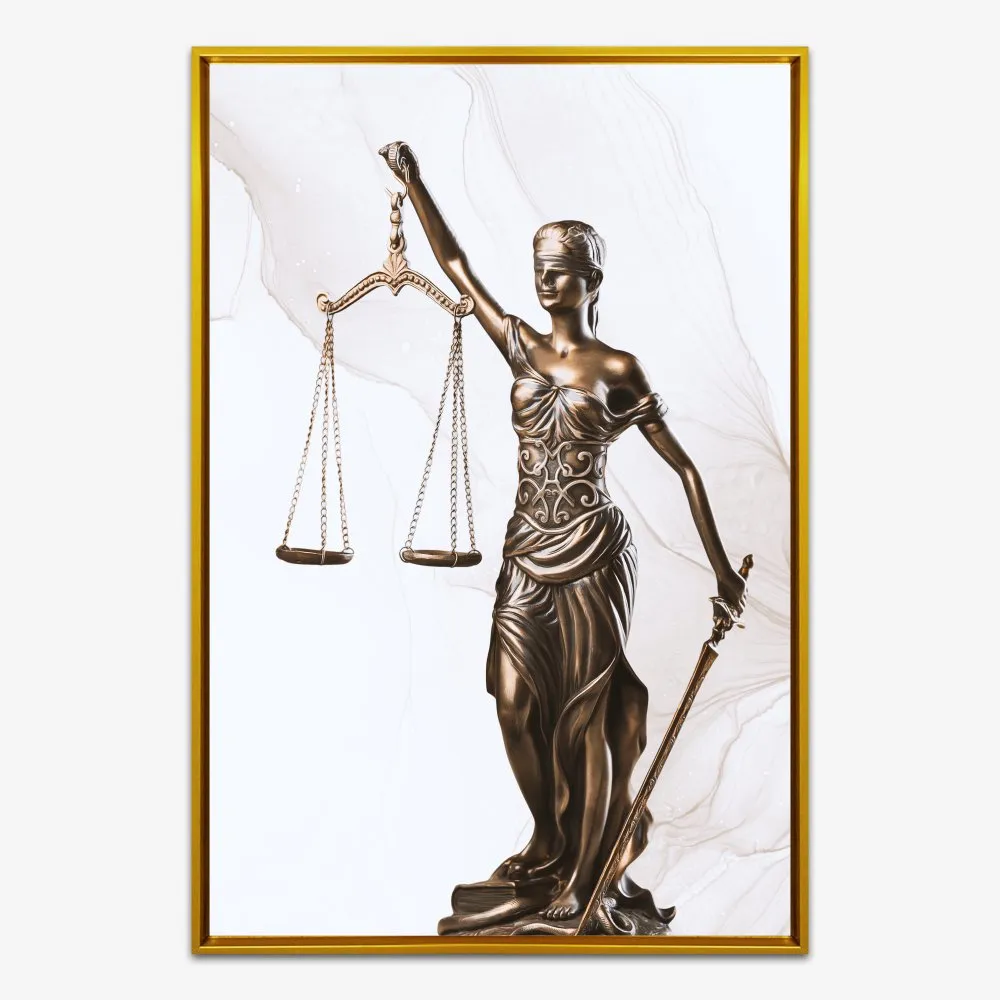 Quadro Advocacia Themis Fundo Branco Mármore - Imagem 7
