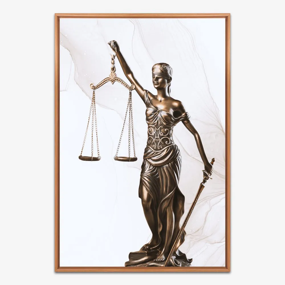 Quadro Advocacia Themis Fundo Branco Mármore - Imagem 6