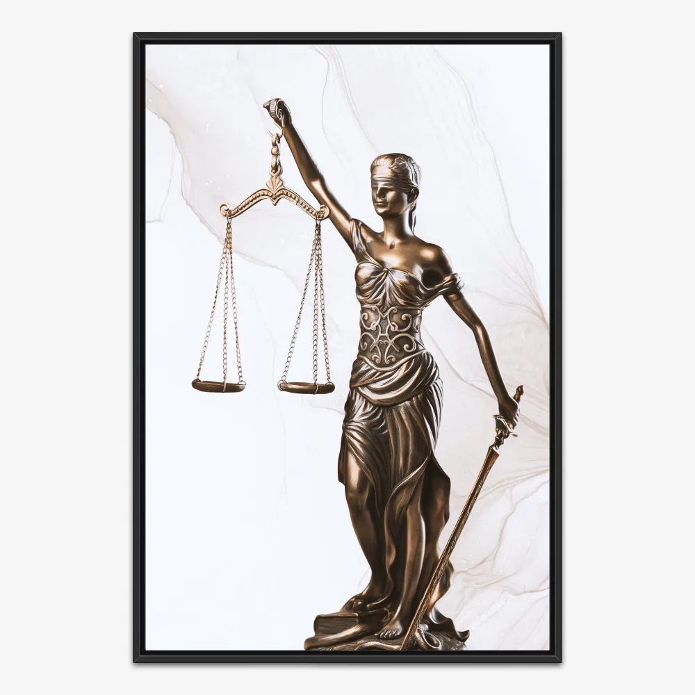 Quadro Advocacia Themis Fundo Branco Mármore - Imagem 3