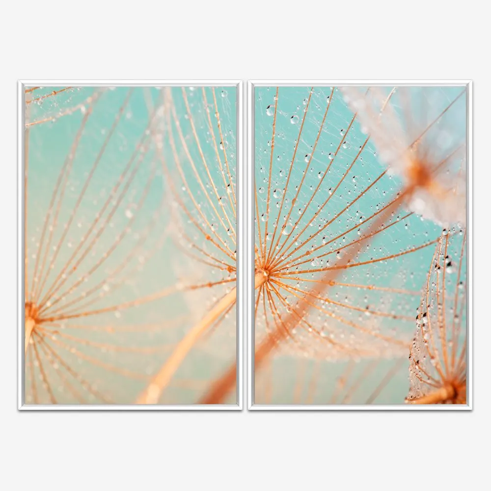 Quadro Dente-de-Leão Turquesa kit duas telas - Imagem 4
