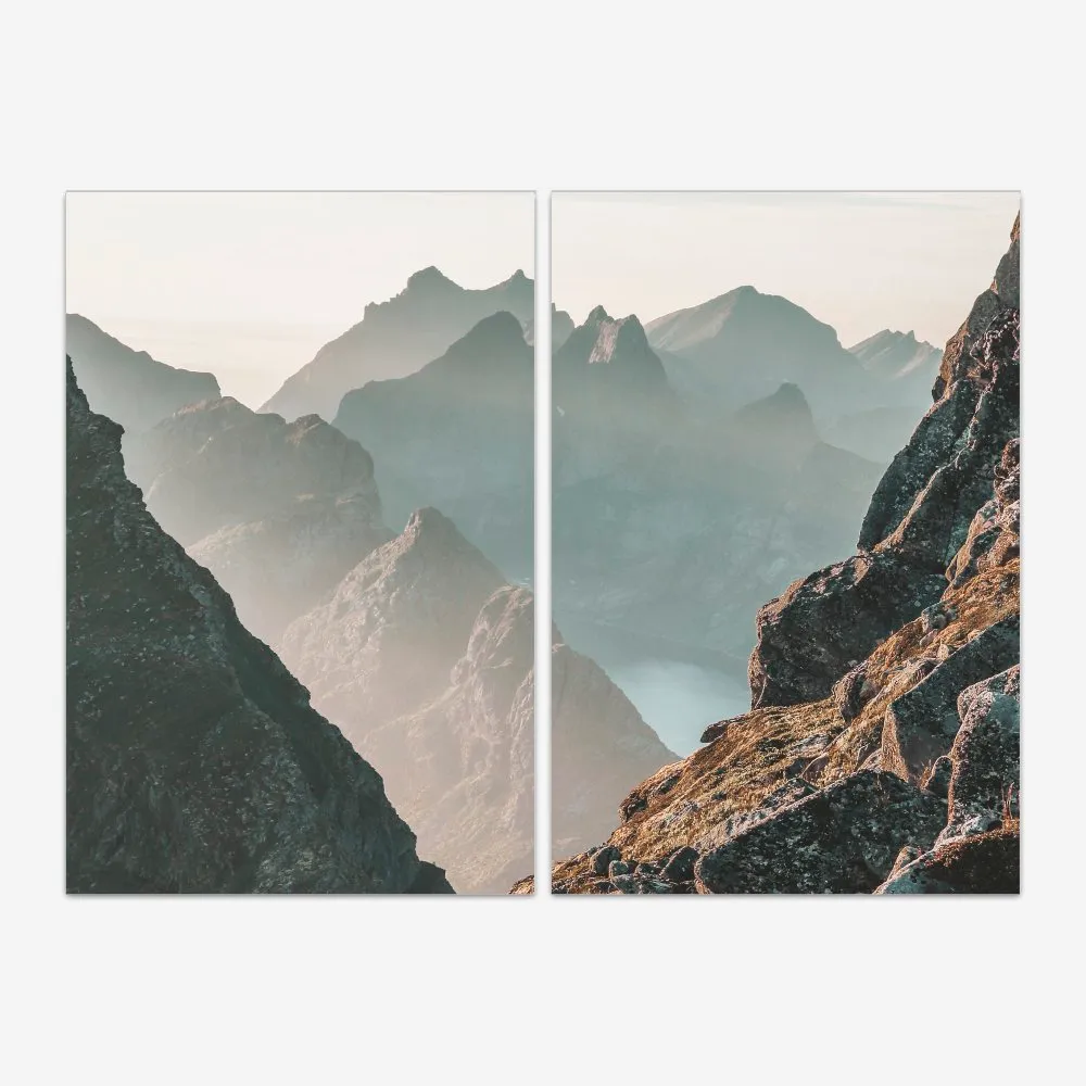 Quadro Montanhas Paisagem kit duas telas - Imagem 2
