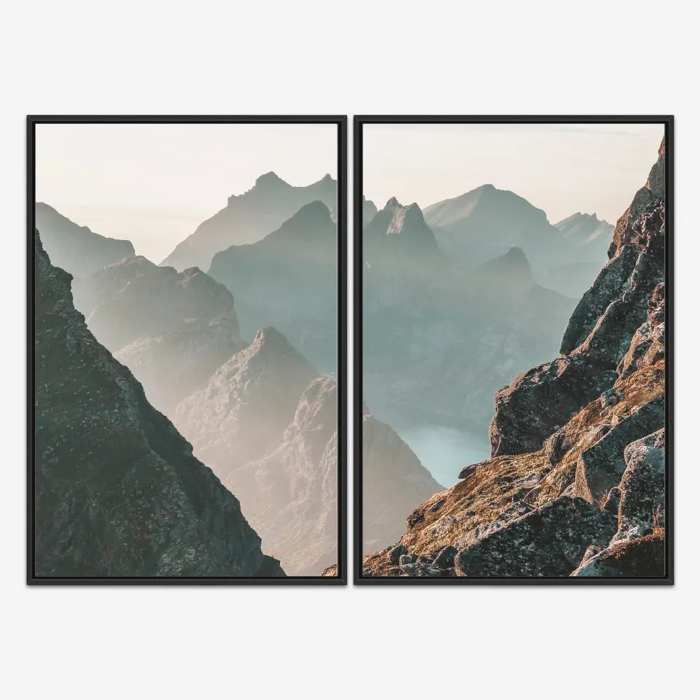 Quadro Montanhas Paisagem kit duas telas - Imagem 3
