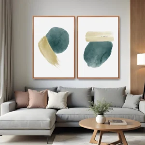 Quadro Abstrato Brushes Duo kit duas telas