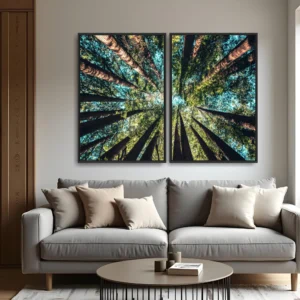 Quadro Árvores Altas kit duas telas