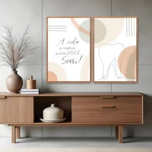 Kit de 2 telas Decorativas Moderna para Dentista