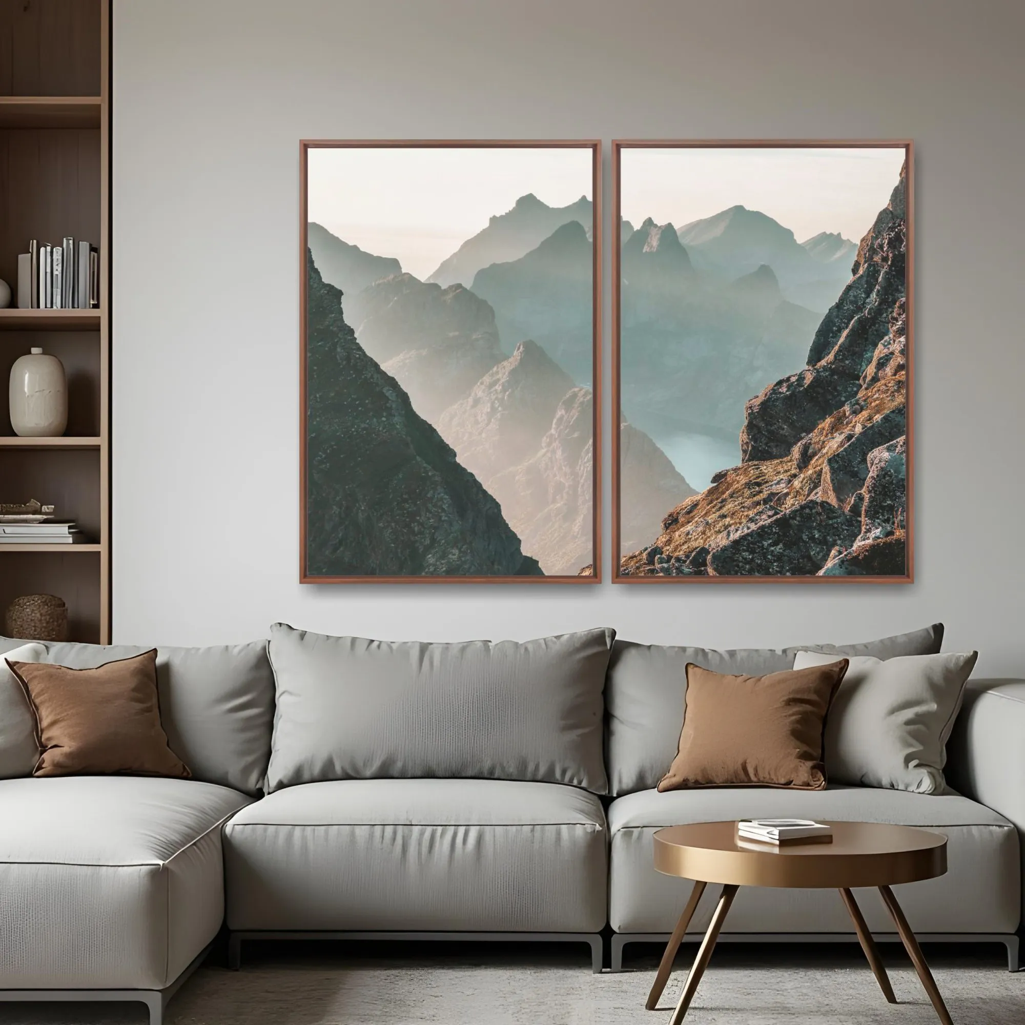 Quadro Montanhas Paisagem kit duas telas