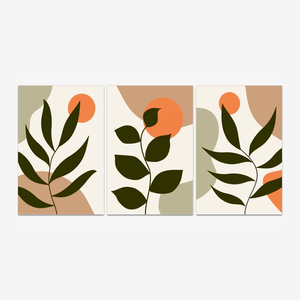Quadro Orgânico Branches por Ale Gazola kit três telas - Imagem 2