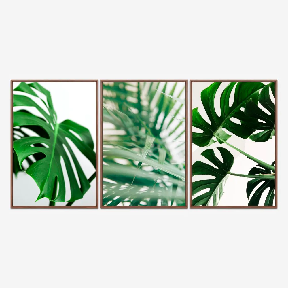 Quadro Folhagem Verde kit três telas - Imagem 5