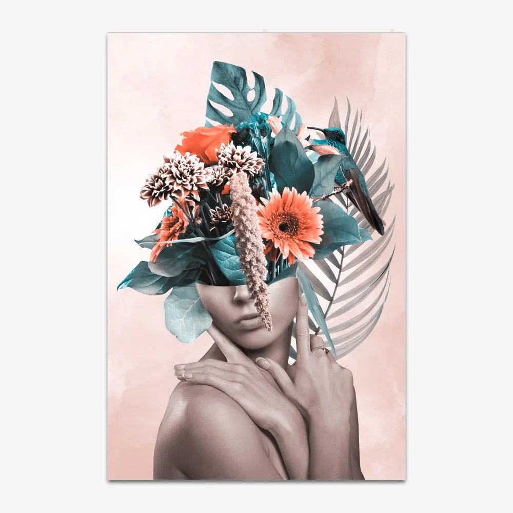 Quadro Colagem Mulher Sensual com Flores por Diego Angelo - Imagem 2
