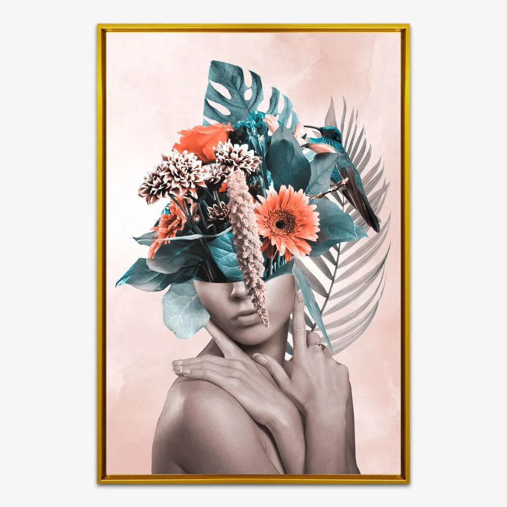 Quadro Colagem Mulher Sensual com Flores por Diego Angelo - Imagem 7