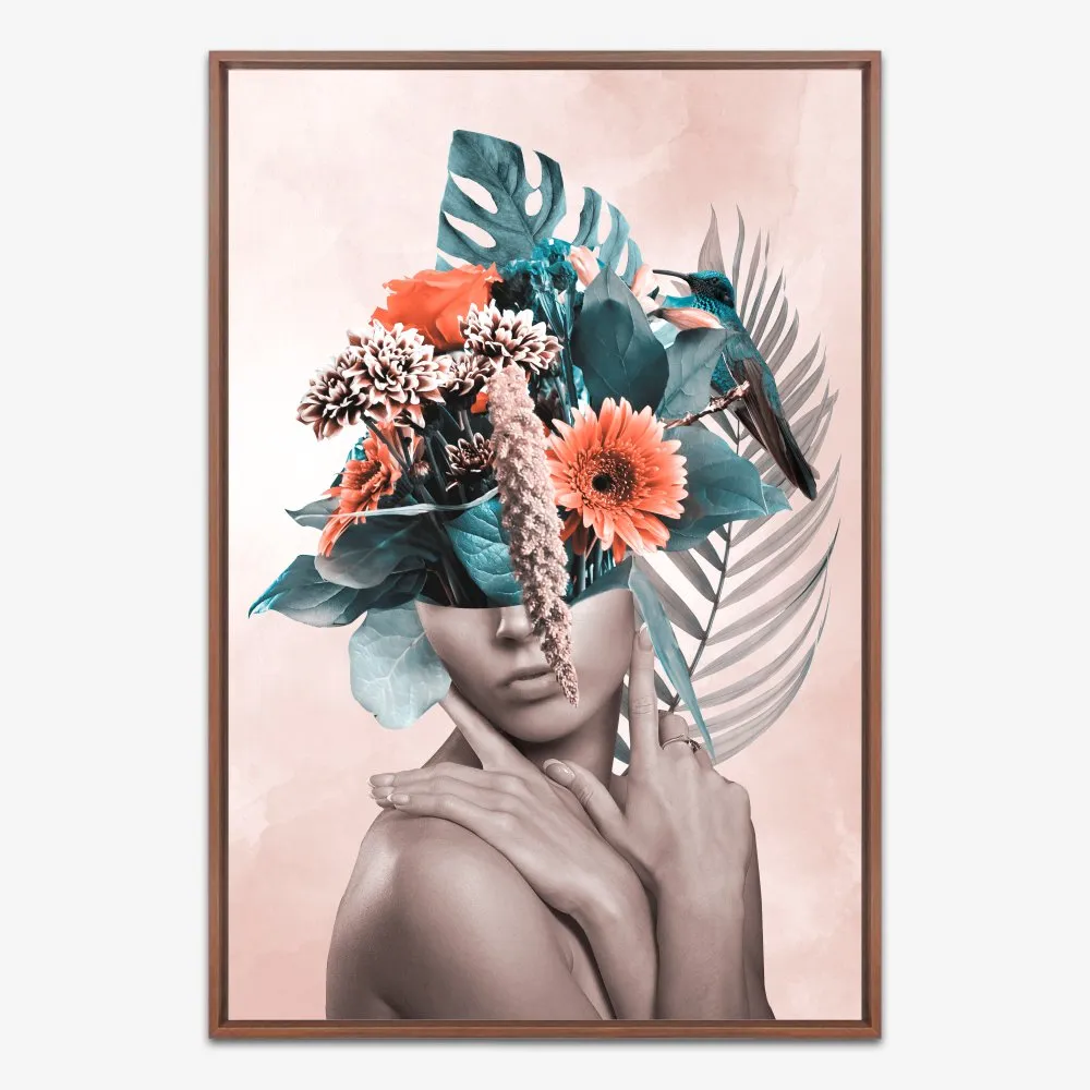 Quadro Colagem Mulher Sensual com Flores por Diego Angelo - Imagem 5
