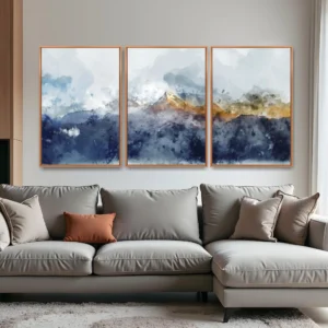 Quadro Cordilheiras Abstratas kit três telas