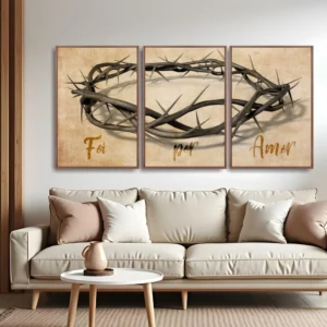 Quadro Foi Por Amor kit três telas