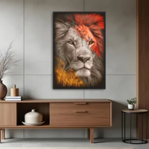 Quadro Paint Leão Splash
