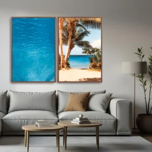 Quadro Praia e Mar kit duas telas