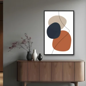 Quadro Abstrato Formas e Linha 6 por Ale Gazola