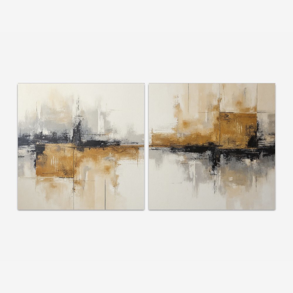 Quadro Abstrato Moderno 2 kit duas telas - Imagem 3
