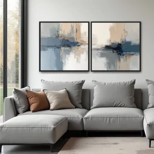 Quadro Abstrato Moderno 6 kit duas telas