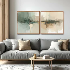 Quadro Abstrato Moderno 4 kit duas telas