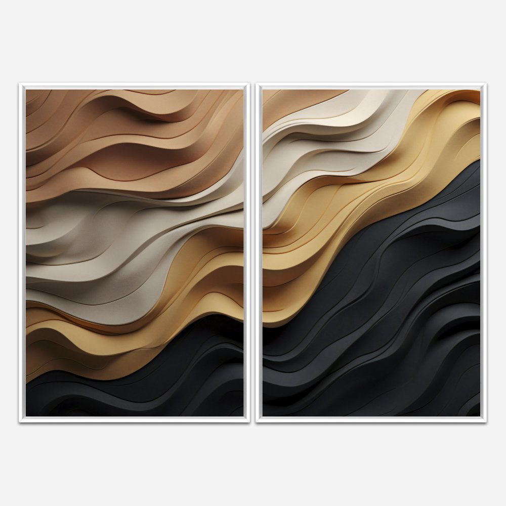 Quadro Elegance Texture kit 2 telas - Imagem 4