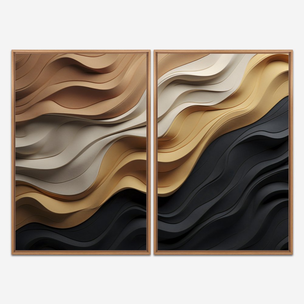 Quadro Elegance Texture kit 2 telas - Imagem 6
