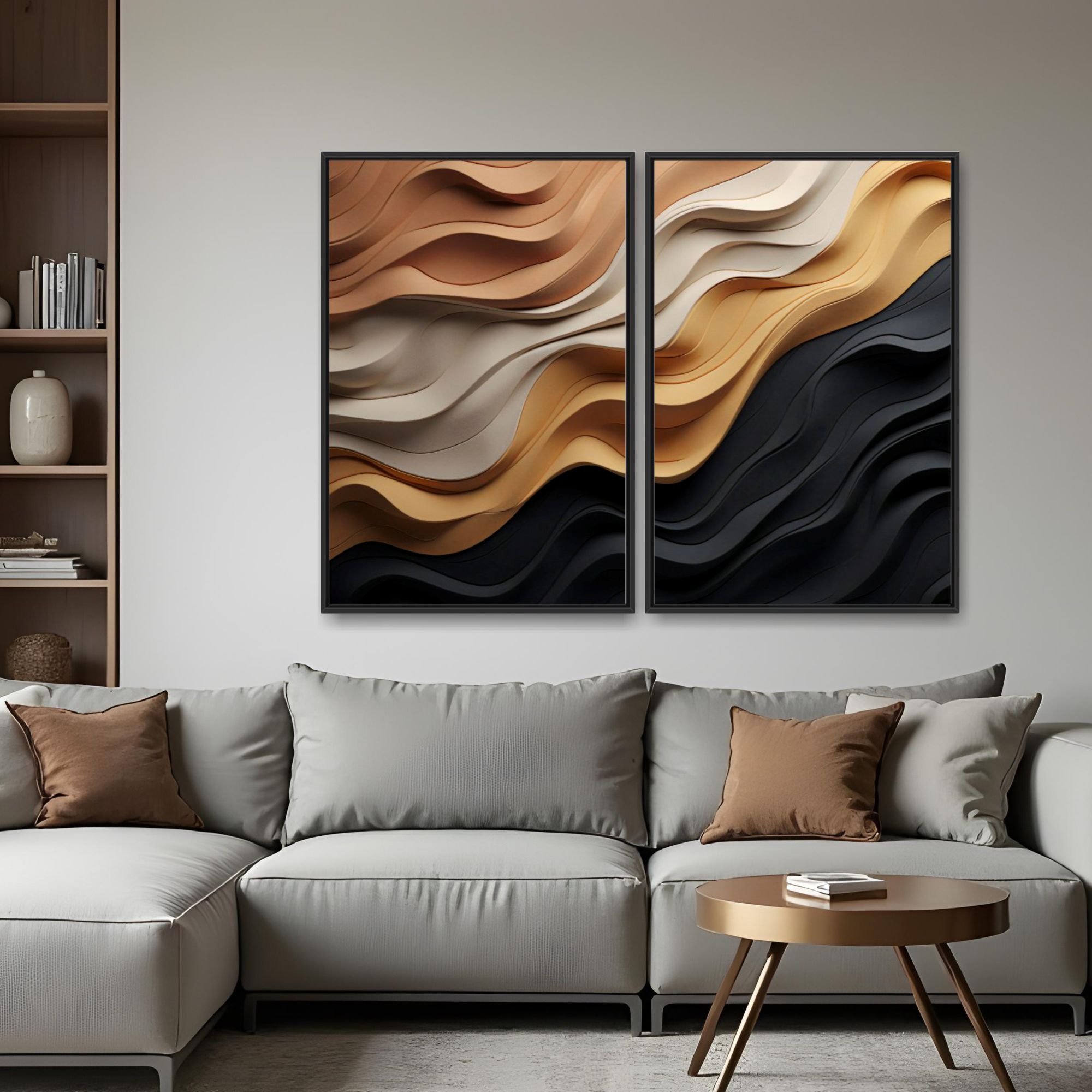 Quadro Elegance Texture kit 2 telas